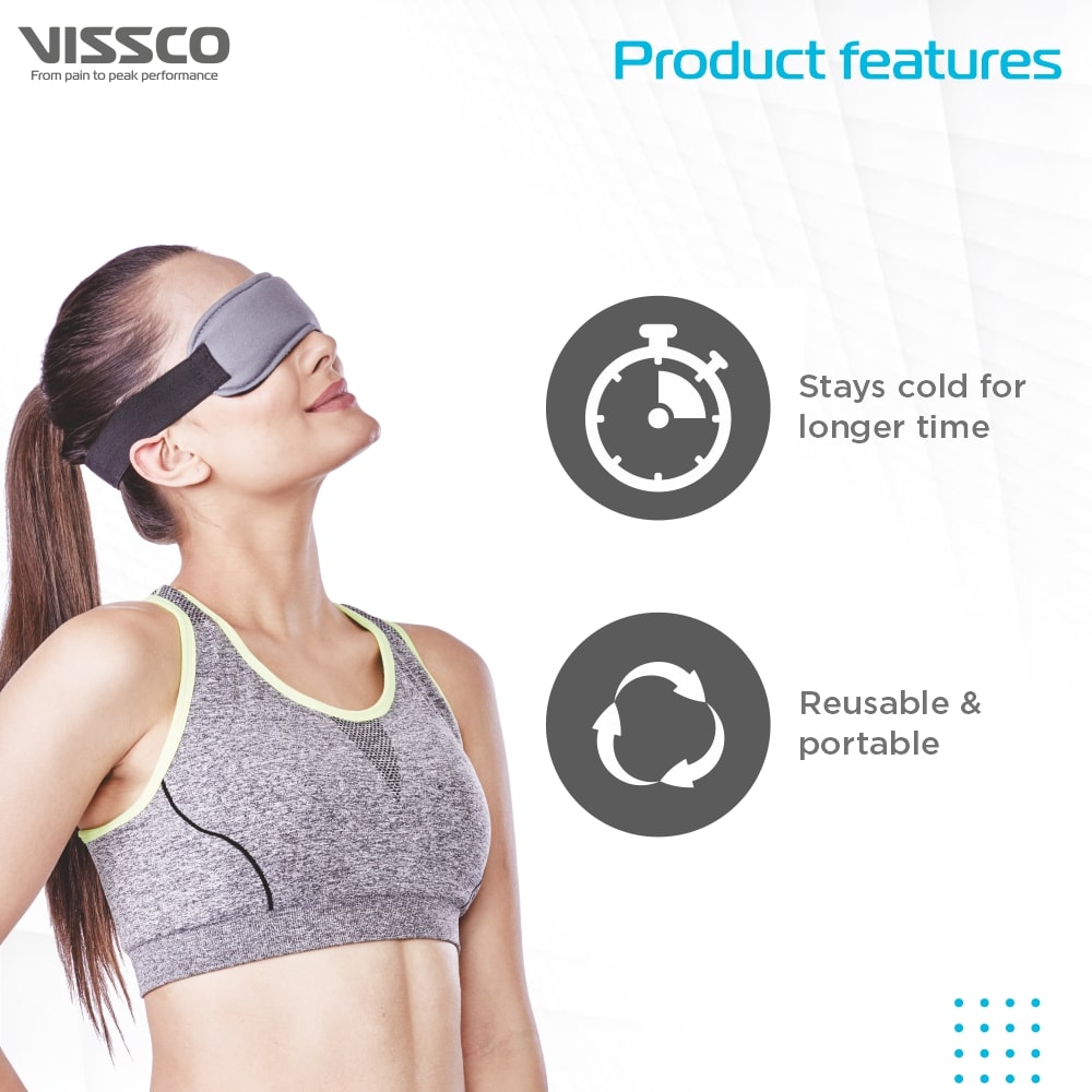 Cool Gel Eye Mask | Relief for Puffy, Tired Eyes & Dark Circles (Grey)