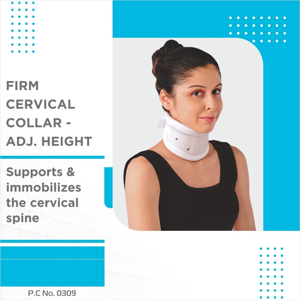 Firm Cervical Collar – Adjustable | Neck & Spine Support (White)