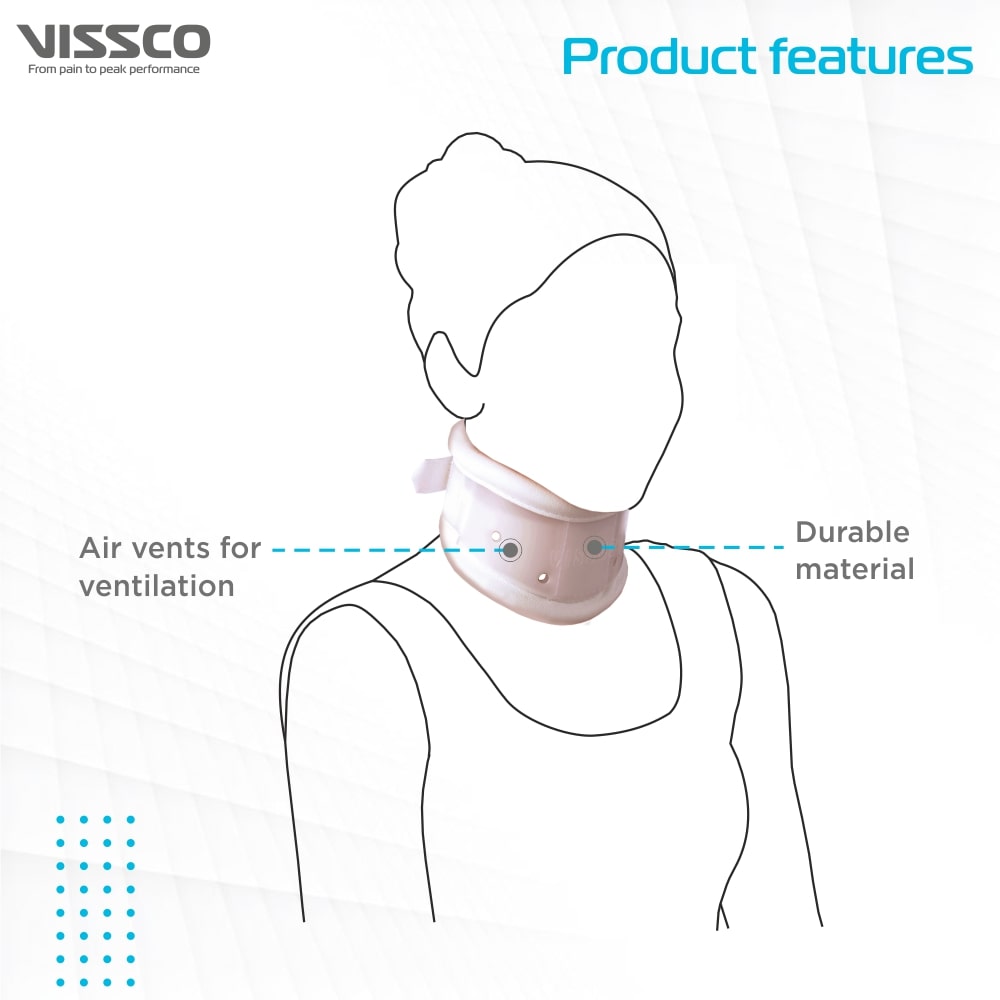 Firm Cervical Collar – Adjustable | Neck & Spine Support (White)