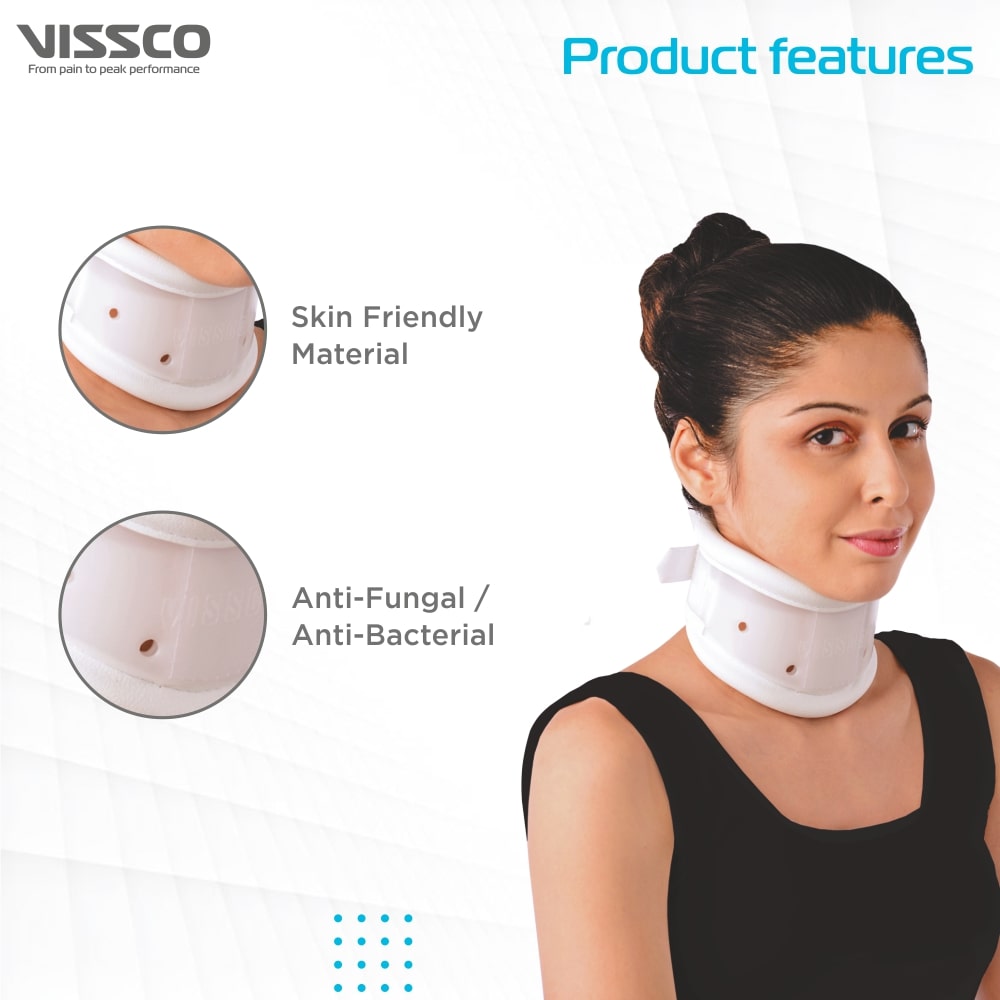 Firm Cervical Collar – Adjustable | Neck & Spine Support (White)