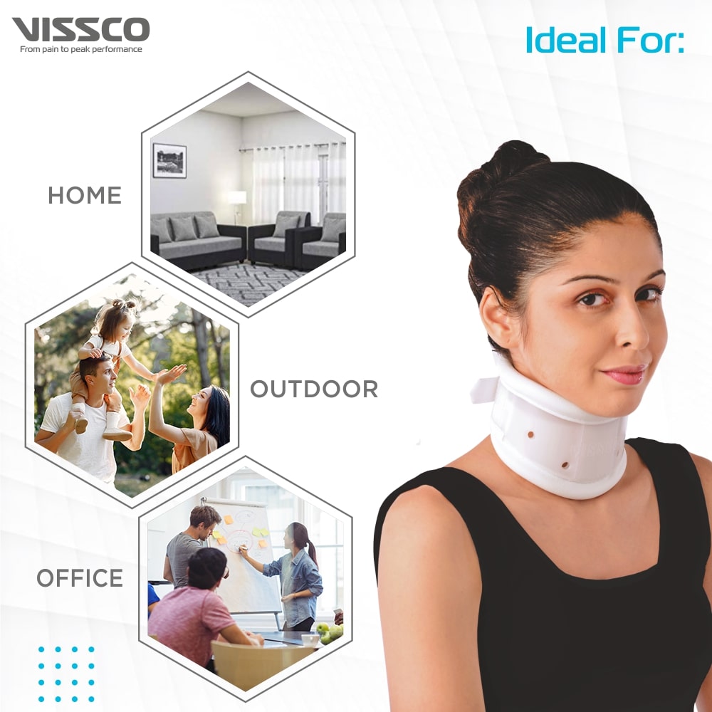 Firm Cervical Collar – Adjustable | Neck & Spine Support (White)