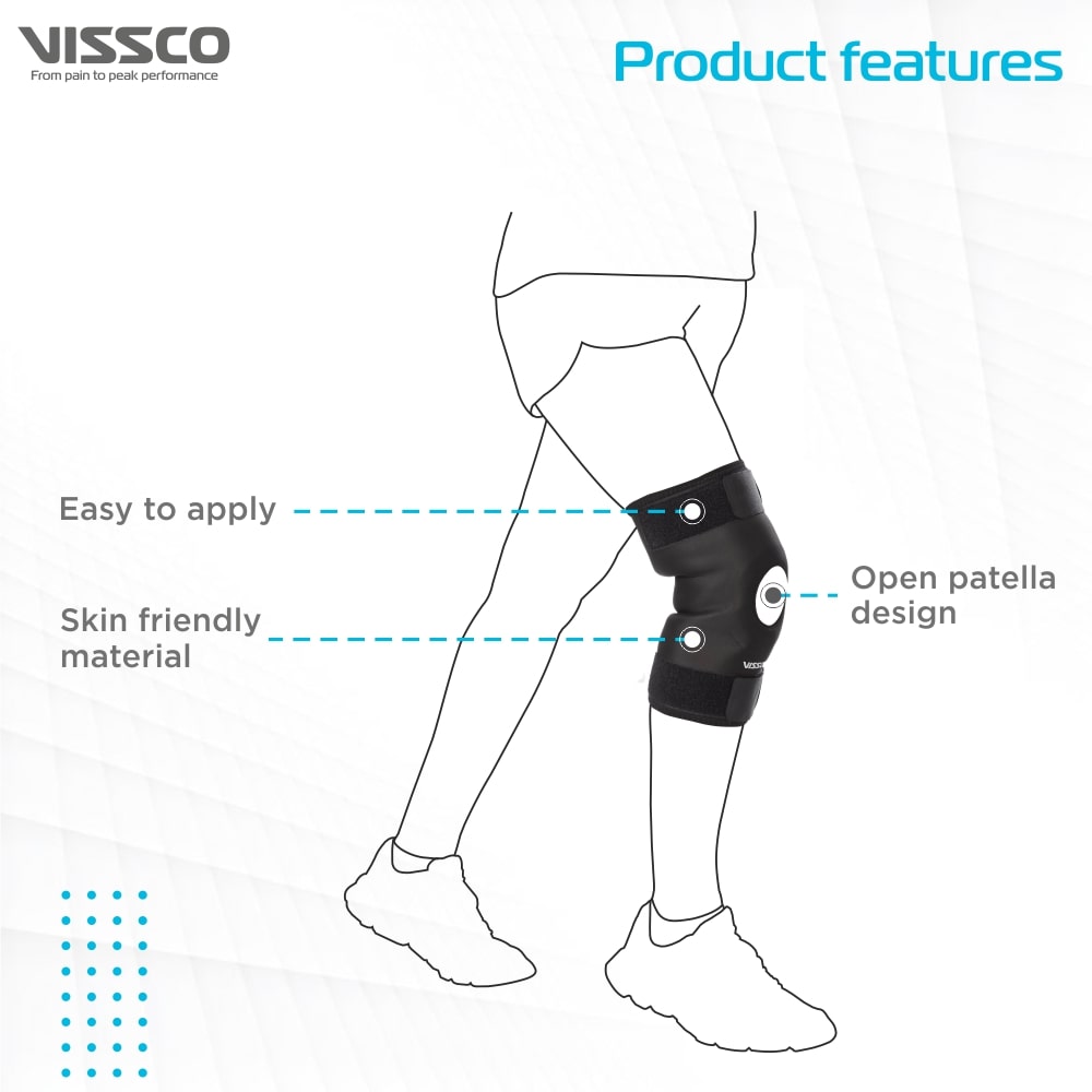 Functional Knee Wrap | Knee Support & Pain Relief (Black)