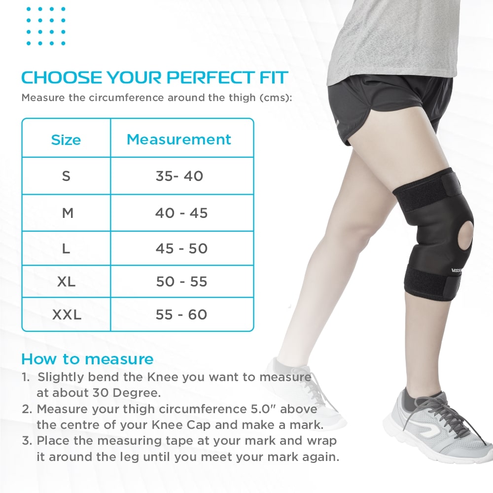 Functional Knee Wrap | Knee Support & Pain Relief (Black)