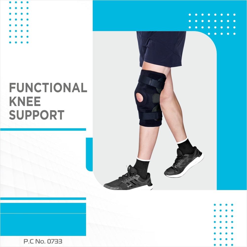 Functional Knee Support | Moderate Support & Stability – Black