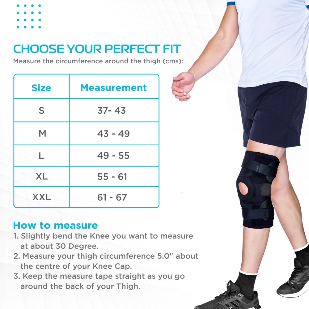 Functional Knee Support | Moderate Support & Stability – Black