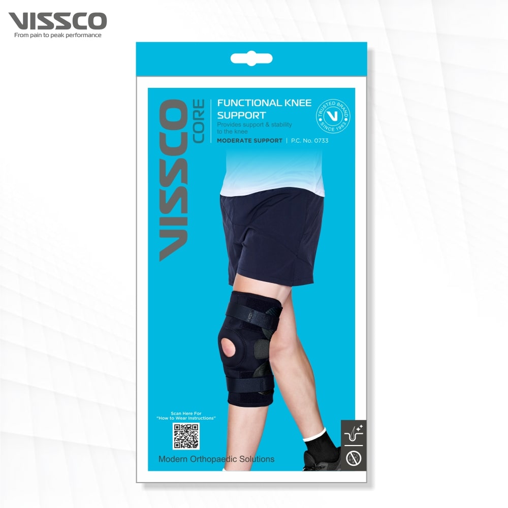 Functional Knee Support | Moderate Support & Stability – Black
