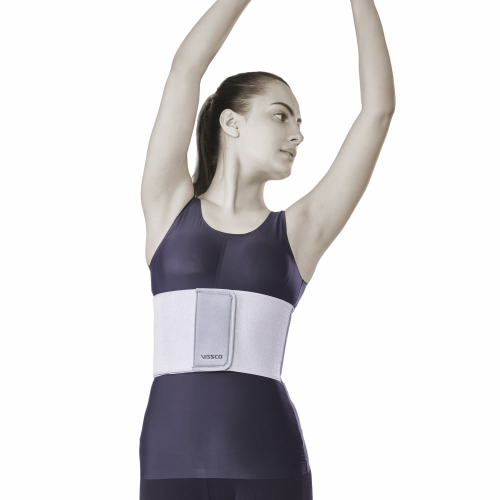 Rib Belt | Moderate Support for Rib Injuries & Normal Respiration (Grey)
