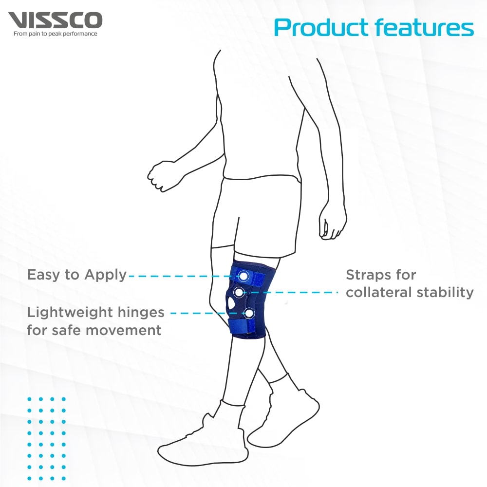 Hinged Patella Knee Brace | Moderate Support (Blue)