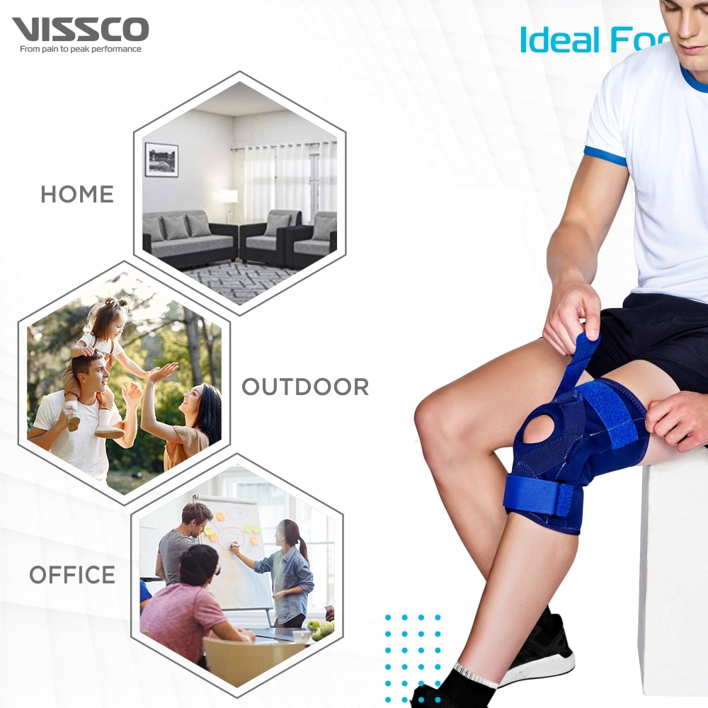 Hinged Patella Knee Brace | Moderate Support (Blue)