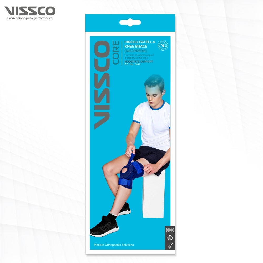 Hinged Patella Knee Brace | Moderate Support (Blue)