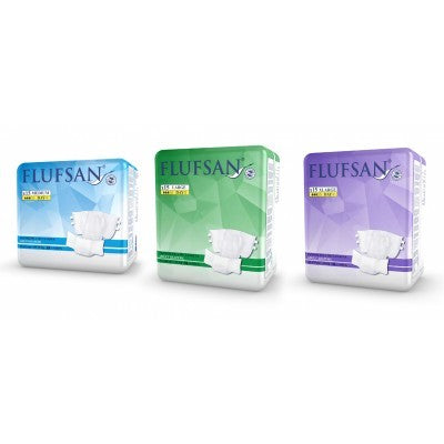 Flufsan Adult Diapers: Poly-Backed 90 Pcs