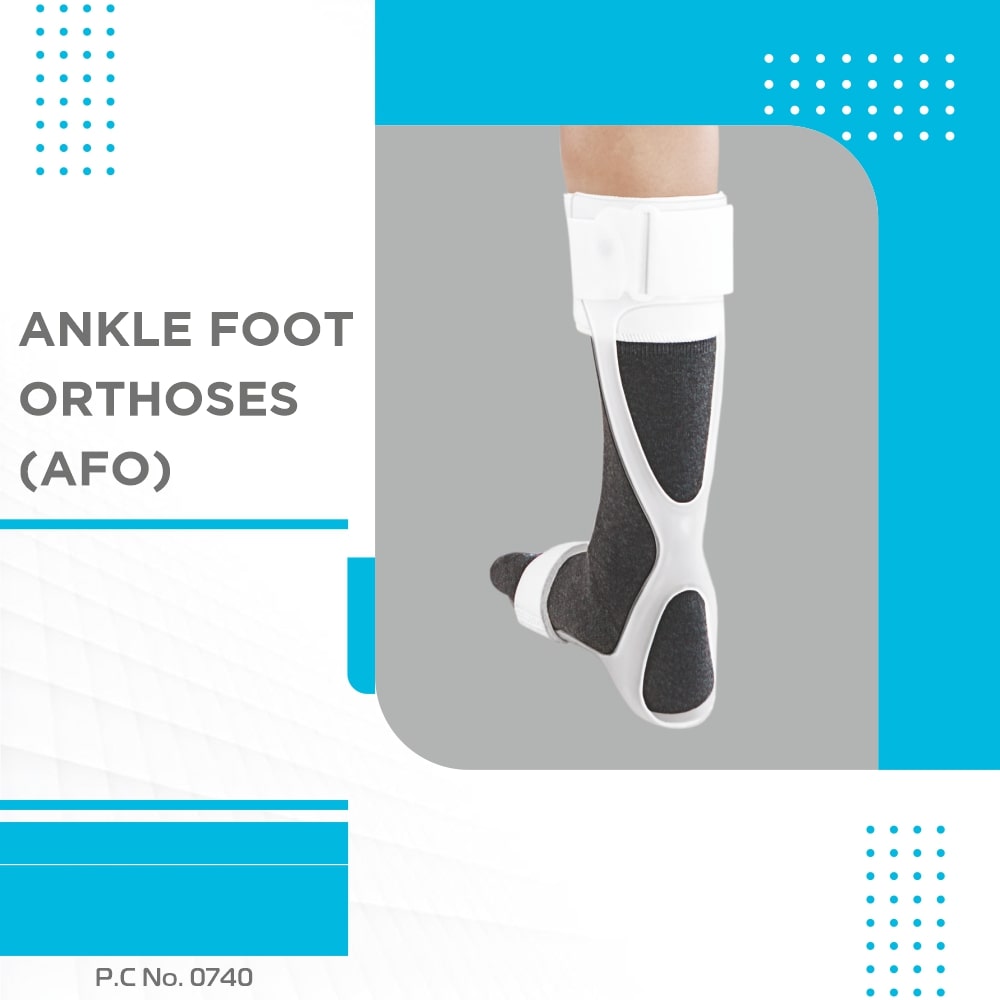 Foot Drop AFO Orthosis with Socks (White)