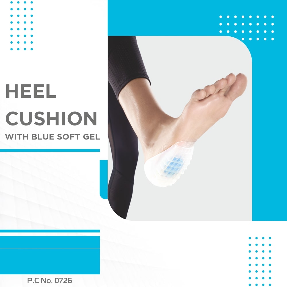 Heel Cushion with Blue Spot | Shock Absorption & Pressure Relief (Blue)