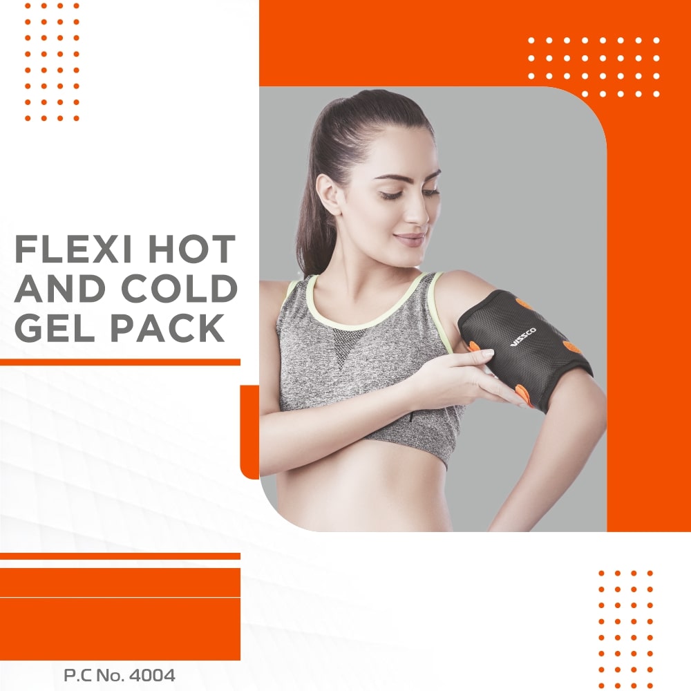 Flexi Hot & Cold Gel Strap | Pain Relief for Muscles & Joints (Black)