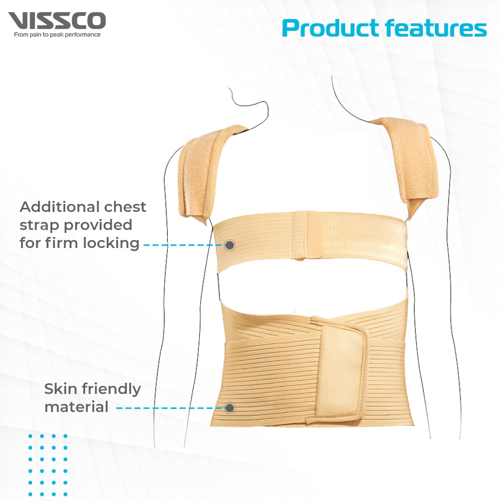 Dorso Lumbar Spinal Brace | Firm Support for Thoracic & Lumbar Spine (Beige)