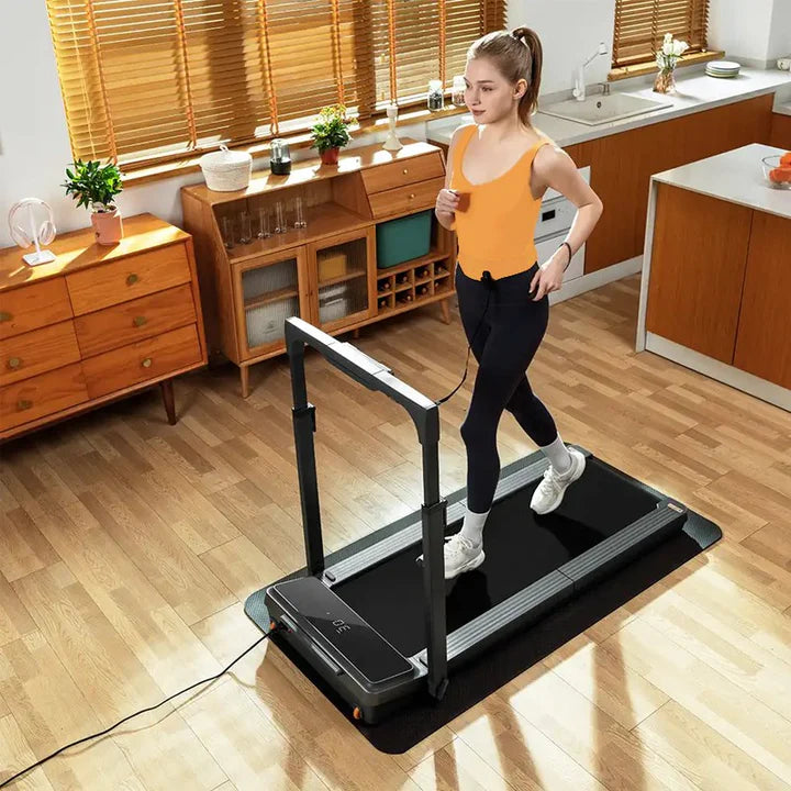 King Smith Z3 Hybrid Walking Pad Foldable Treadmill with Side Armrest, Max Speed 10 km/h, 1HP Brushless Motor
