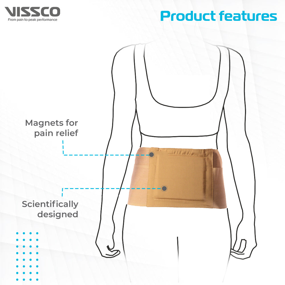 Magnetic Lumbar Back Support (Beige)