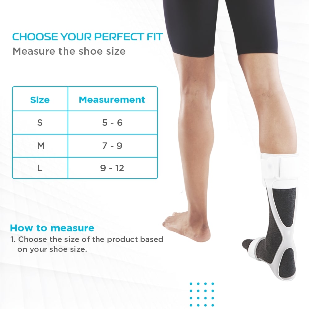 Foot Drop AFO Orthosis with Socks (White)