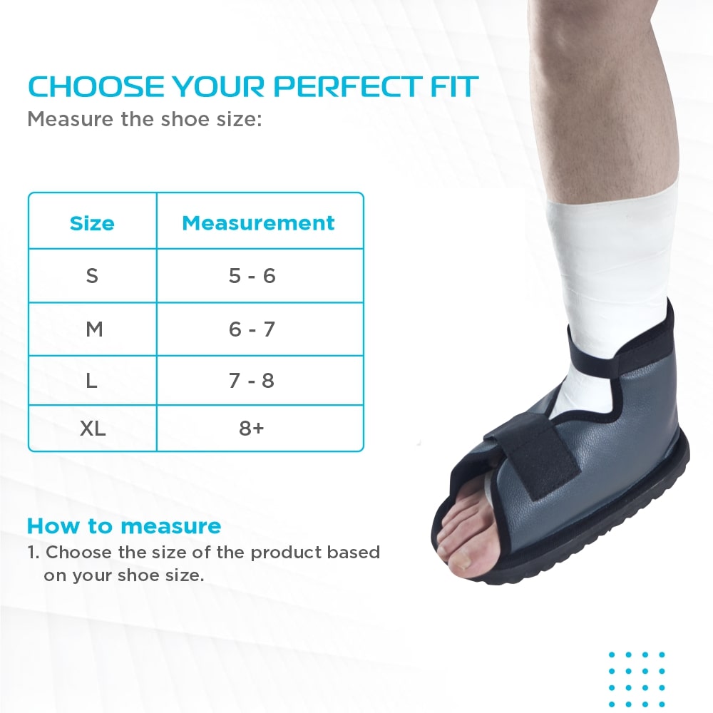 Waterproof Cast Shoe | Protects Foot Cast (Grey)