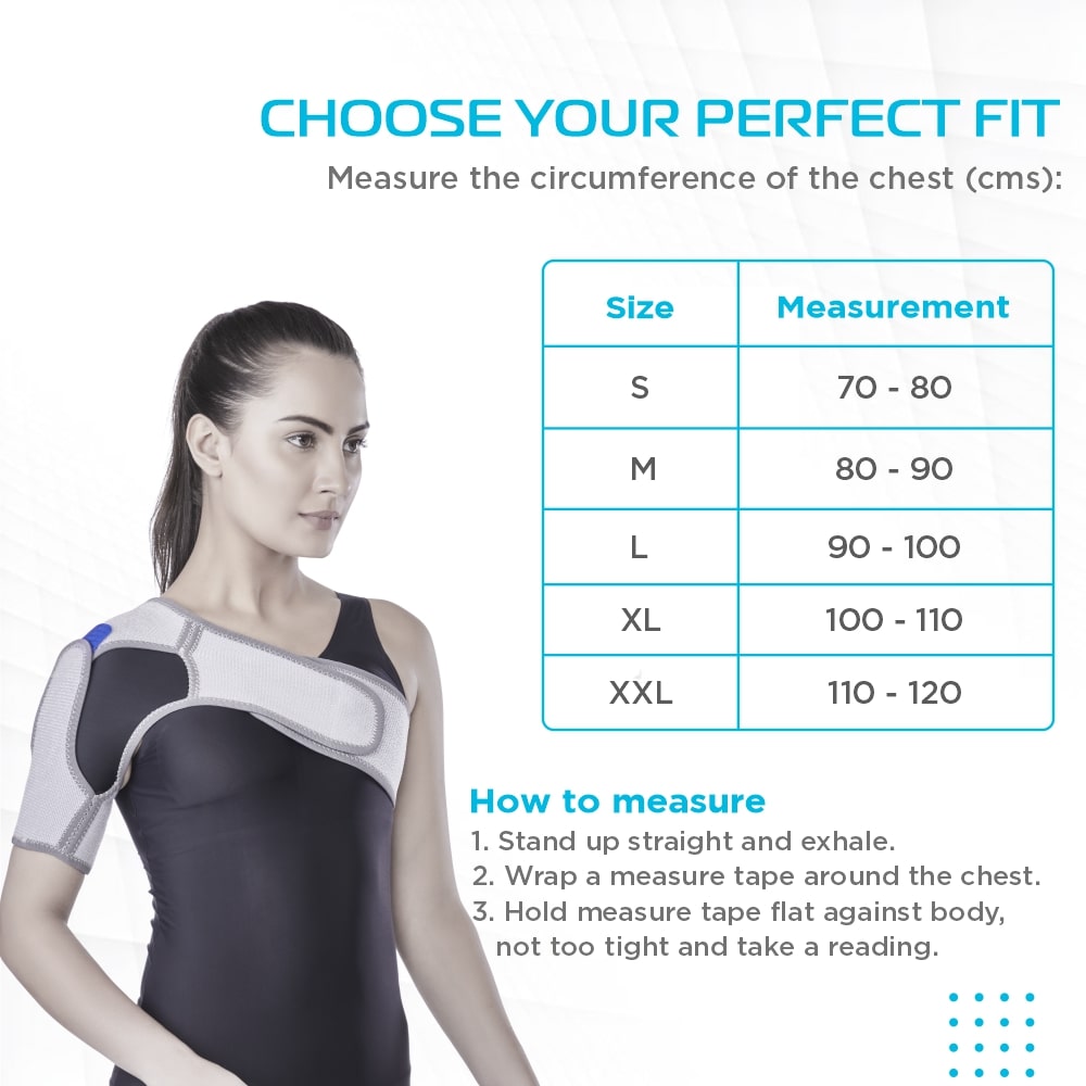 Shoulder Brace – Moderate Support (Grey)