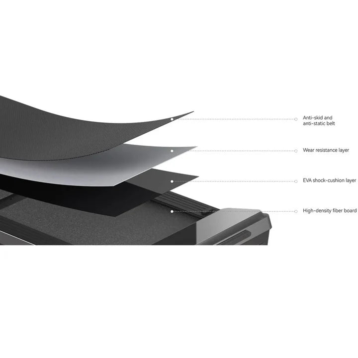 King Smith Z3 Hybrid Walking Pad Foldable Treadmill with Side Armrest, Max Speed 10 km/h, 1HP Brushless Motor