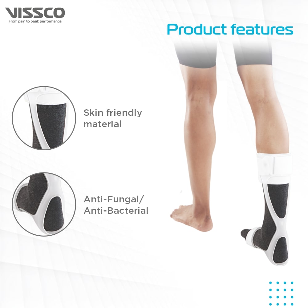 Foot Drop AFO Orthosis with Socks (White)