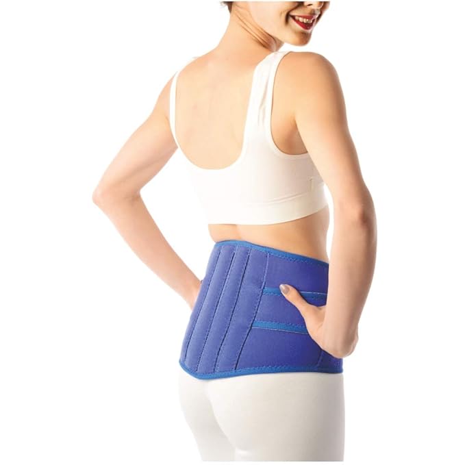 Neoprene Lumbar Belt 9″ | Posture Support & Back Pain Relief (Blue)