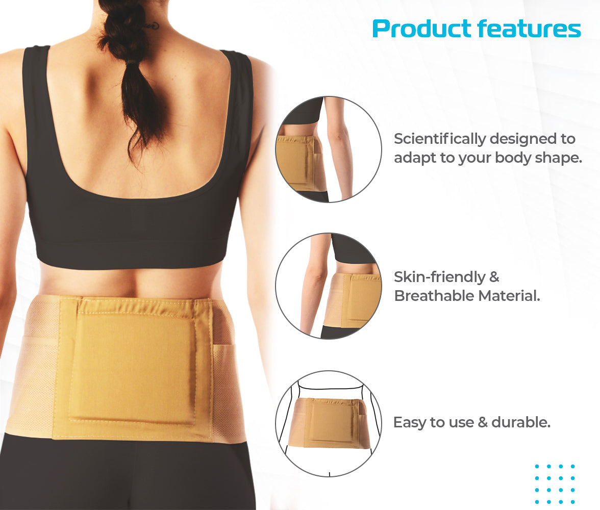 Magnetic Lumbar Back Support (Beige)