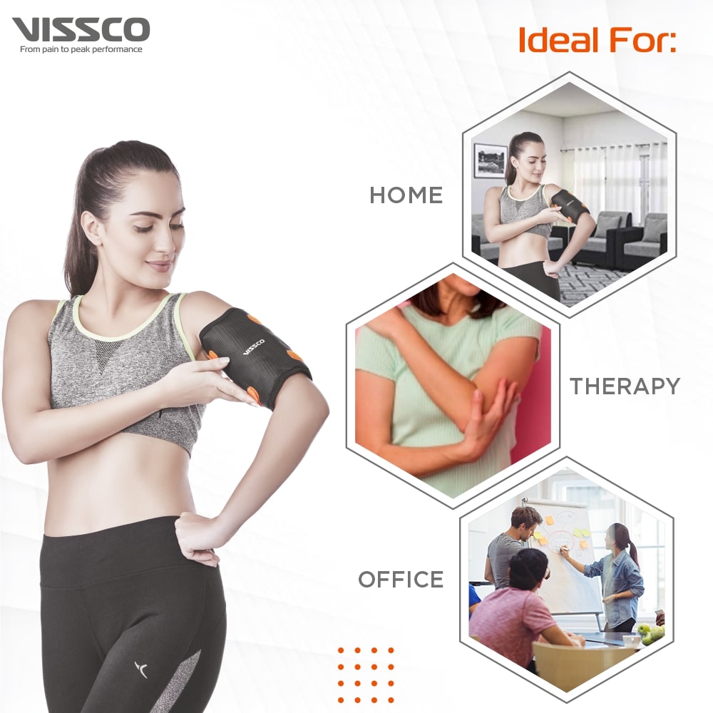 Flexi Hot & Cold Gel Strap | Pain Relief for Muscles & Joints (Black)