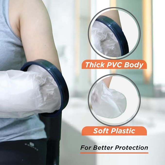 Waterproof Arm Cast Cover (Up to Elbow) for Left & Right Hand