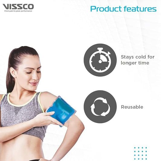 Icecool Gel Pack | Re-Freezable Pain Relief & Swelling (Blue) 24x12 cm
