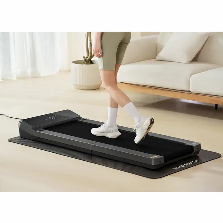 King Smith Z3 Walking Pad Foldable Treadmill with Max Speed 6 km/h, 1HP Brushless Motor - Black