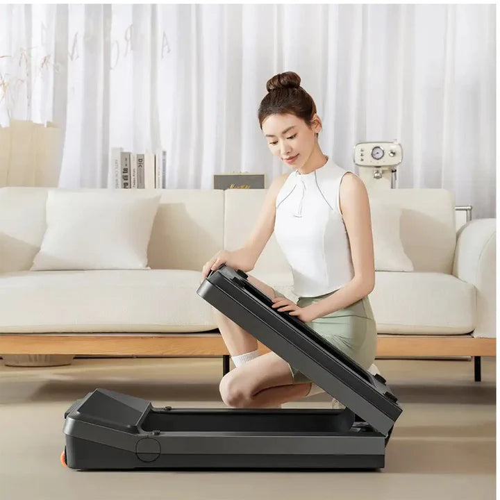 King Smith Z3 Walking Pad Foldable Treadmill with Max Speed 6 km/h, 1HP Brushless Motor - Black