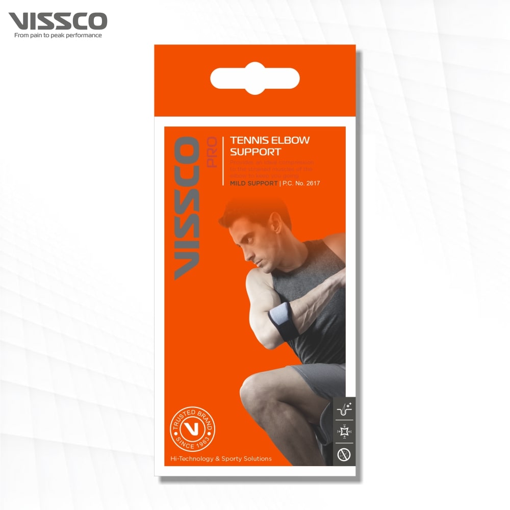 Tennis Elbow Support | Mild Compression for Elbow Pain Relief (Grey)
