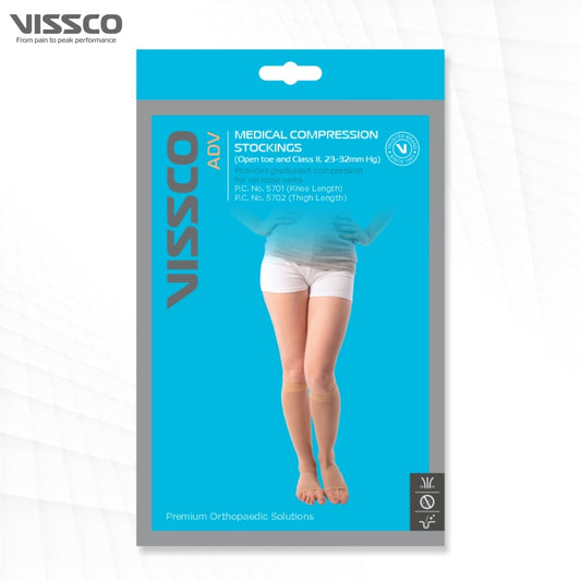 Medical Compression Thigh Length – Class 2 | Improves Circulation & Relieves Swollen Legs (Beige)