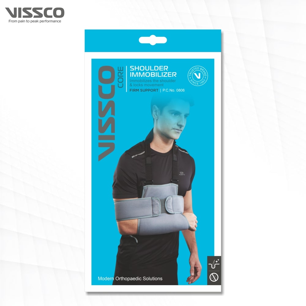 Shoulder Immobilizer | Firm Support for Dislocation & Pain Relief (Grey)