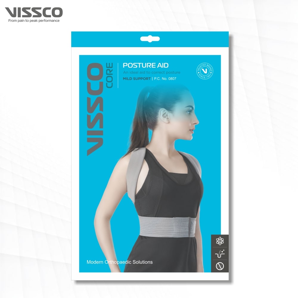 Posture Aid | Corrects Posture & Relieves Pain (Grey)