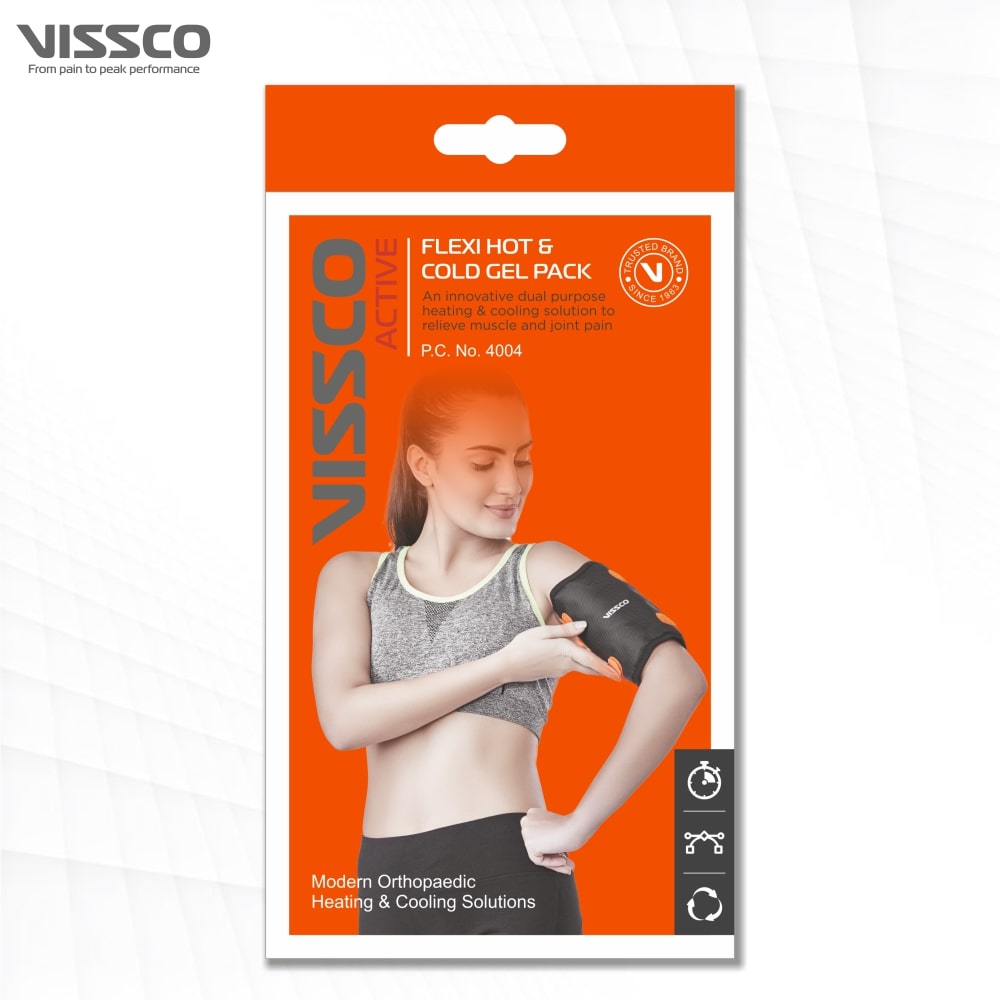 Flexi Hot & Cold Gel Strap | Pain Relief for Muscles & Joints (Black)