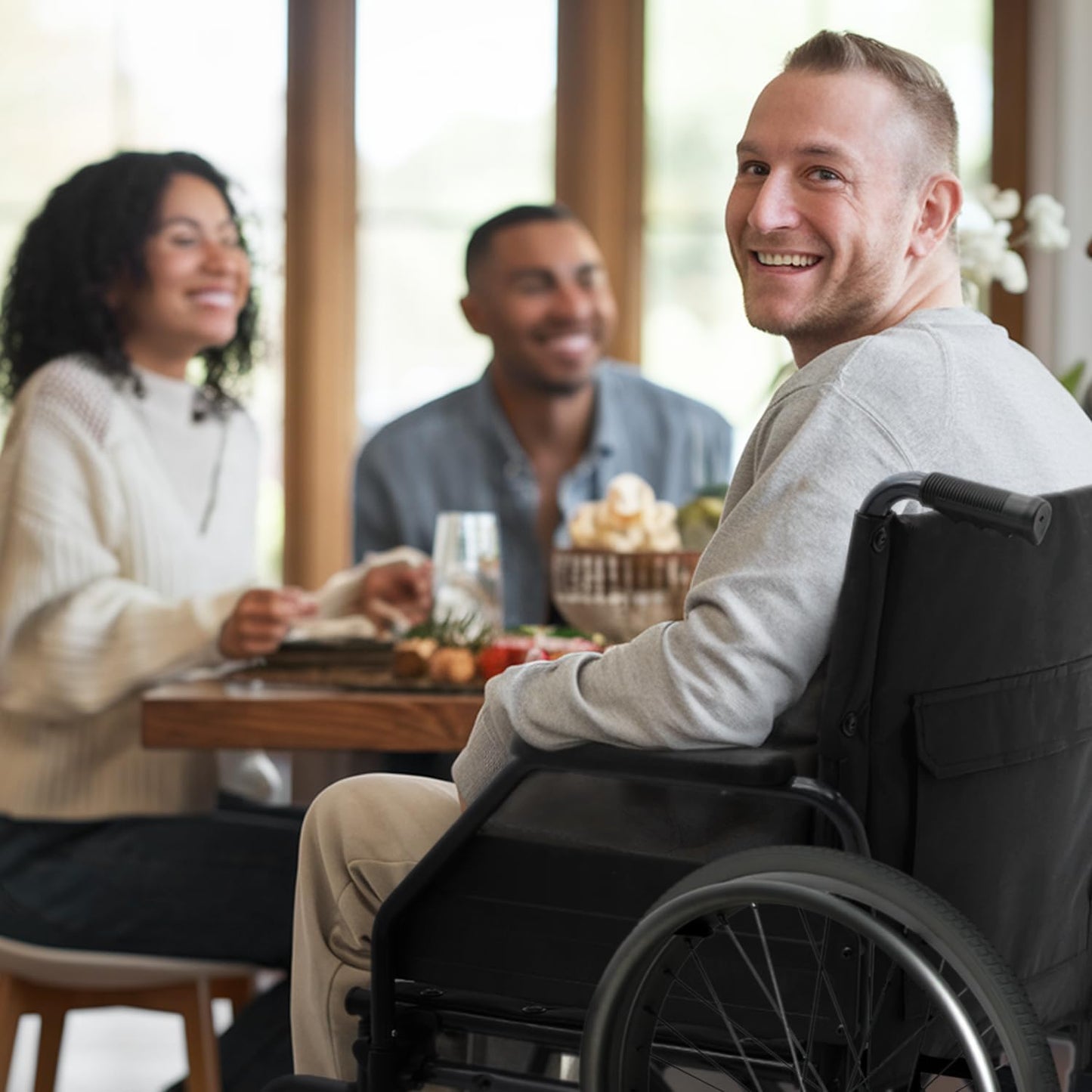 Light Wheelchair Self Propelling, Foldable Arm Rest & Foot Rest -Black & Silver Seat Width 50 Cm Weight Capacity 110kg 36172