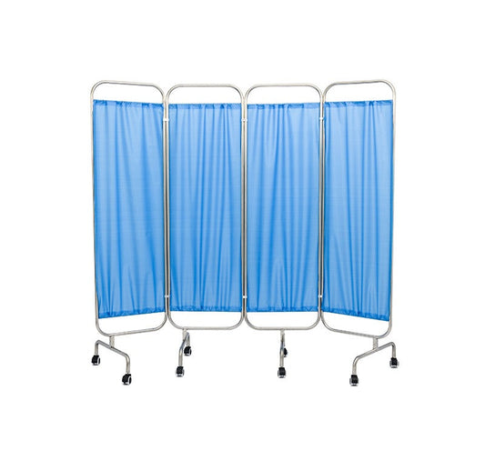 4-Panel Foldable Privacy Screen for Medical and Ward Use