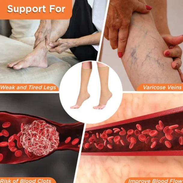 Medical Compression Stocking – Knee Length (Beige)