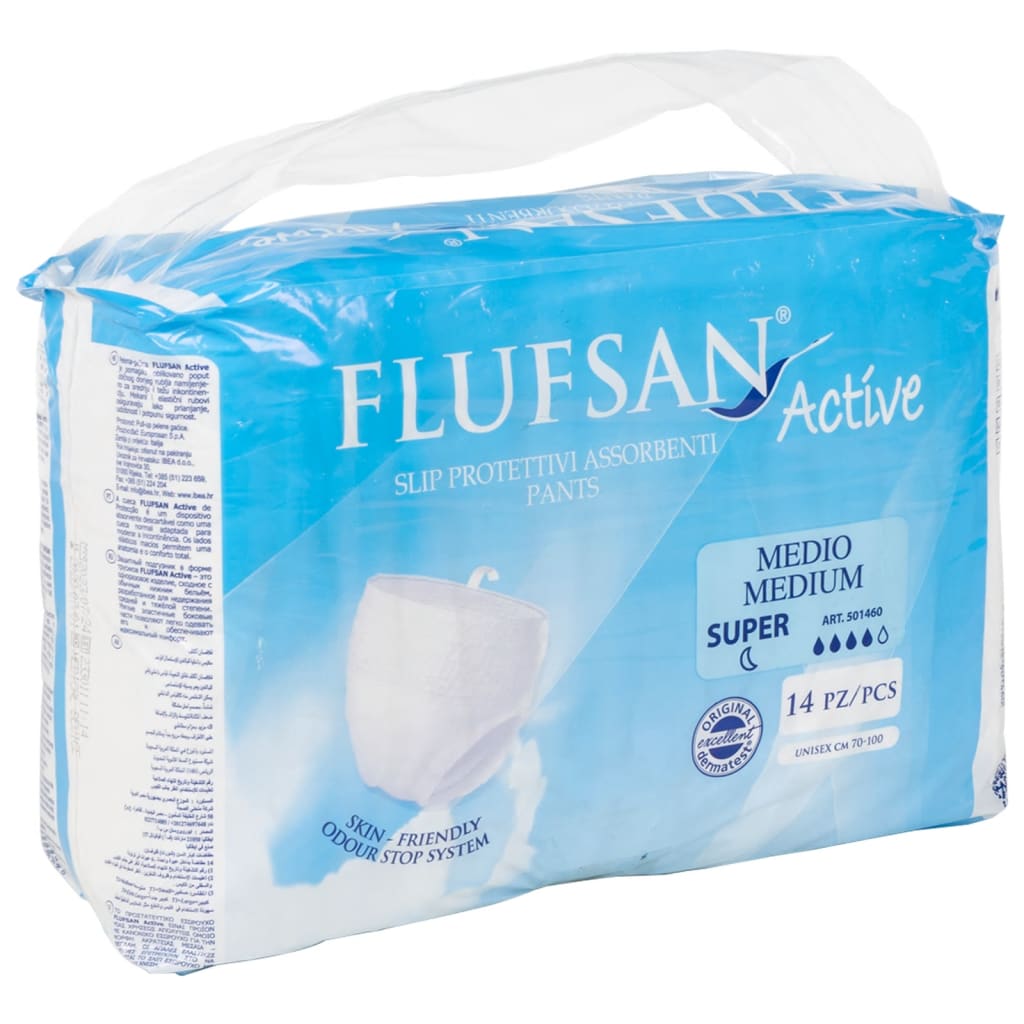 Flufsan Adult Diapers Medium Pant- Packet of 14 Pcs